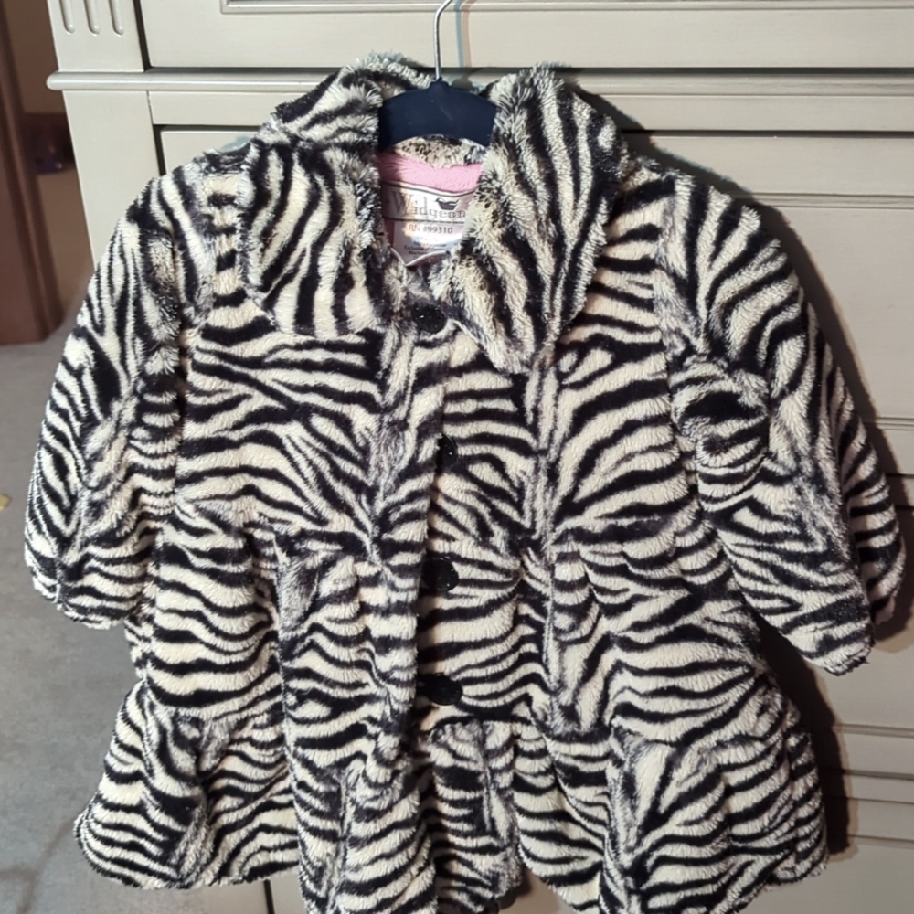 Widgeon Zebra faux fur coat